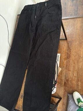 Lrg Black Straight-Leg Chinos